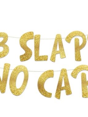Gold Glitter Party Letter Banner - Home Party Supplies. 2 banners